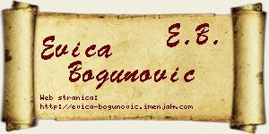 Evica Bogunović vizit kartica